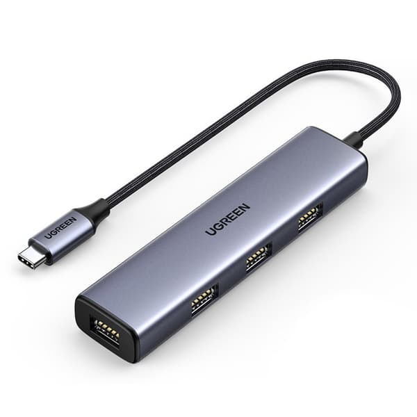 [B VARA] Ugreen HUB USB Typ C Splitter - 4x USB 3.2 Gen 1 silver (CM473 20841)