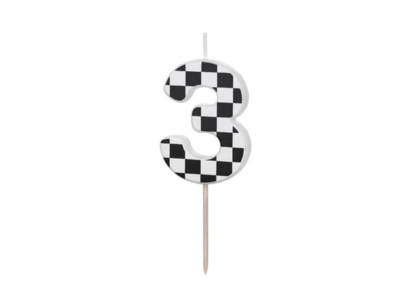 Fødselsdagskage Nummer 3, 5,5 cm, mix