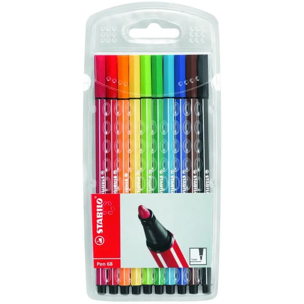 Tussisetti Stabilo Pen 68 10 Kappaletta Monivärinen