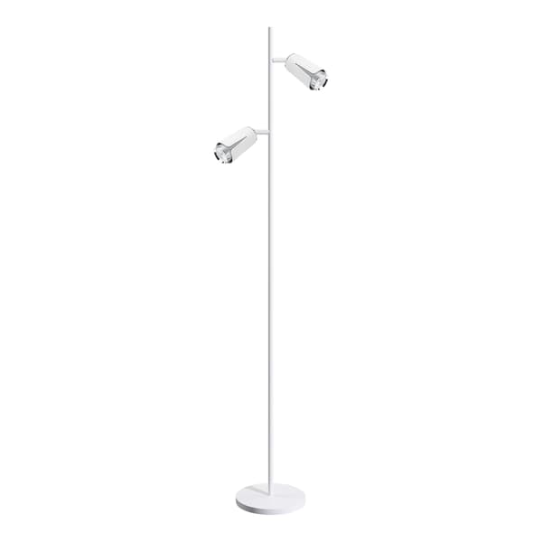 FLOWER VIT KROM GOLVLAMPA 2xGU10