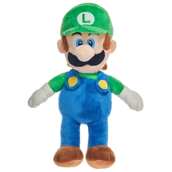 Mario Bros Luigi blødt plyslegetøj 38cm