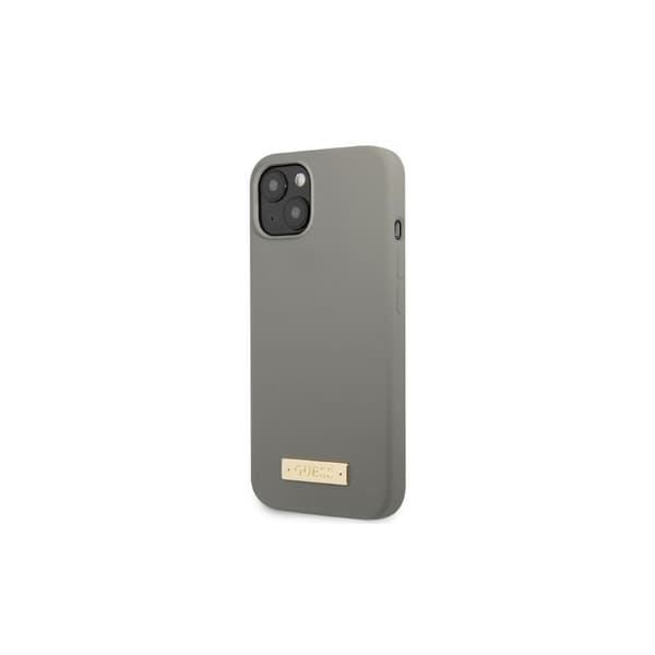 Guess GUHMP13LSPLG iPhone 13 Pro / 13 6.1\" Grå/Grå Hardcase Silikone Logo Plade MagSafe