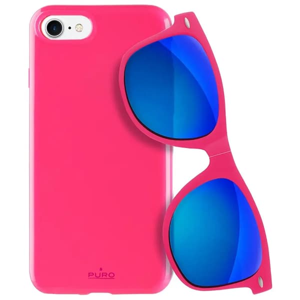 Puro Sunny Kit Fodral för iPhone 7/8+ Glasögon (IPC747SUNNYKIT1PNK)