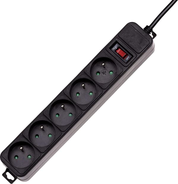 Overspændingsbeskytter AK-SP-05B 5 stik 3 m