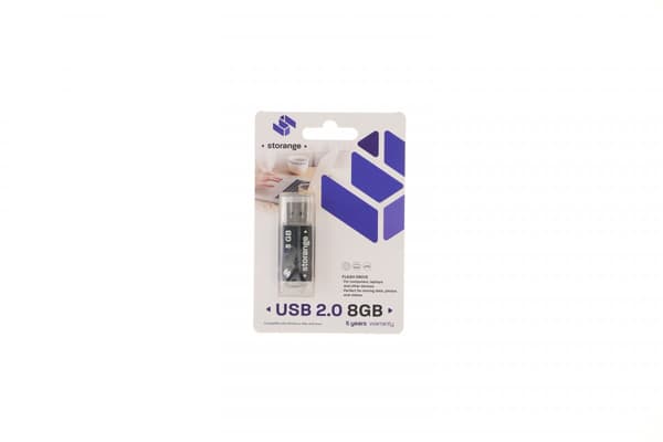 Storange-muisti 8 Gt | Perus | USB 2.0 | musta