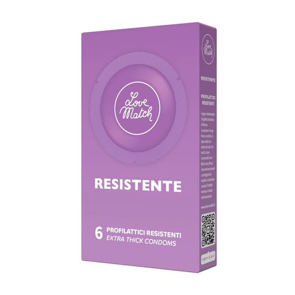Förstärkta resistenta kondomer Love Match 6 st