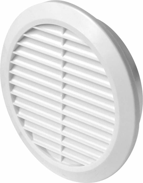 Ventilationsgaller fi 100mm vit nät T30