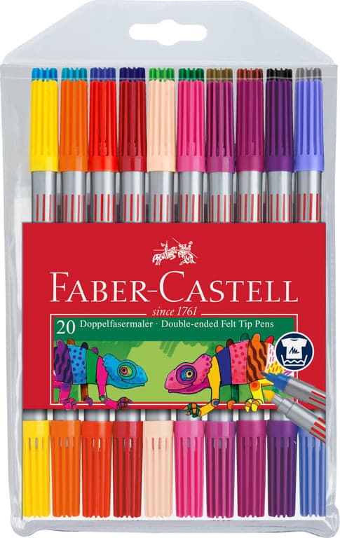Faber-Castell FABER-CASTELL Dubbelspetspenna 20-pack