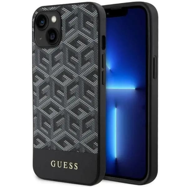 Originalt GUESS Hardcase GUHMP14SHGCFSEK til iPhone 14 (MAG GCUBE / sort)