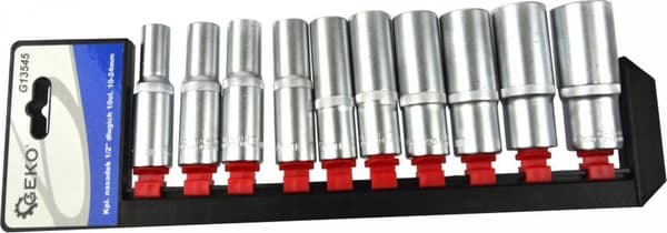 Hylsyavainsarja 1/2\" pitkä 10kpl 10-24mm (5/10)
