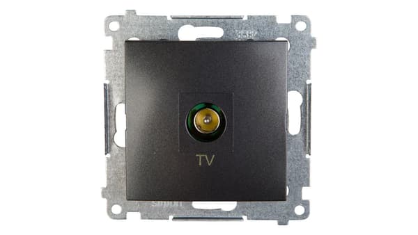 Kontakt-Simon Antennestikdåse SIMON54 End TV antracit (DAK1.01/48)
