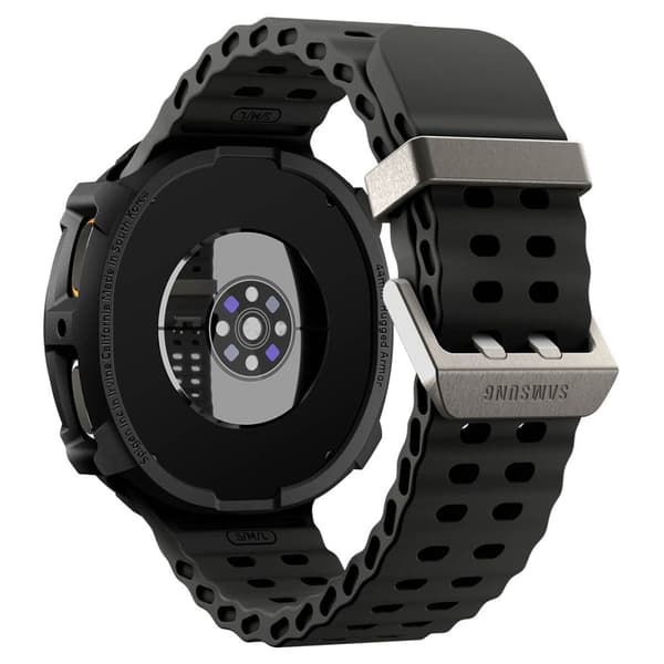 Spigen Rugged Armor, mat sort - Samsung Galaxy Watch 8 (44mm)