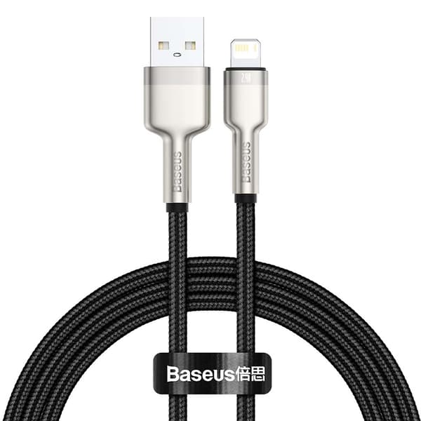 USB-kabel pro Lightning Baseus Cafule, 2.4A, 1m (sort)