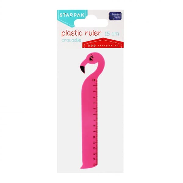 Plastik lineal 15cm Flaming