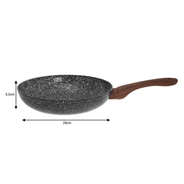GRANIITTIPAISTINPANNU 28cm GRANIITTI PUU KINGHOFF KH-1029
