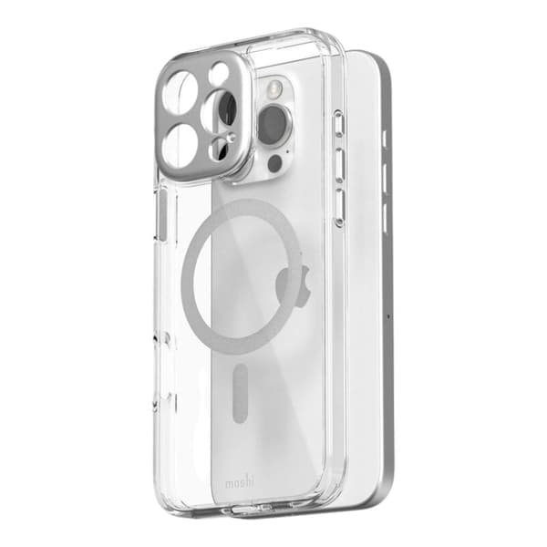 Moshi iGlaze MagSafe - Fodral till iPhone 16 Pro Max (Luna Silver)