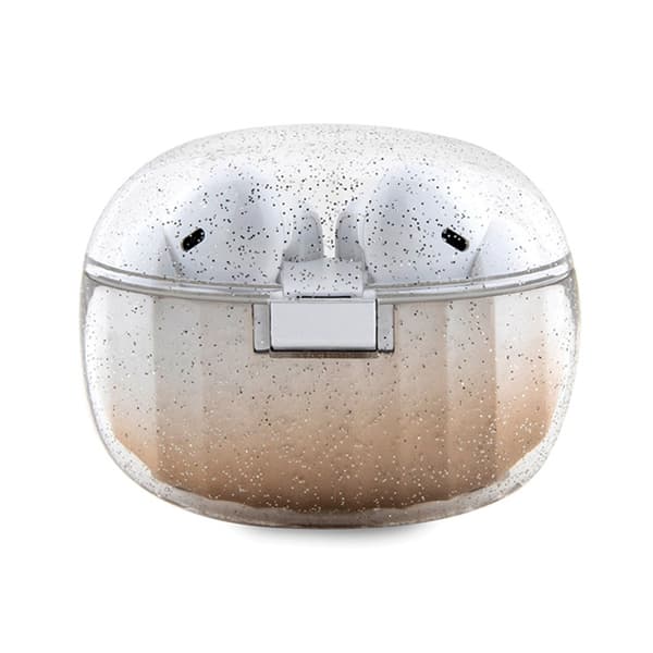 GUESS BLUETOOTH-HOVEDTELEFONER GUTWSHDGKEED TWS + GULD/GULDFARVET GLITTER GRADIENT DOCK