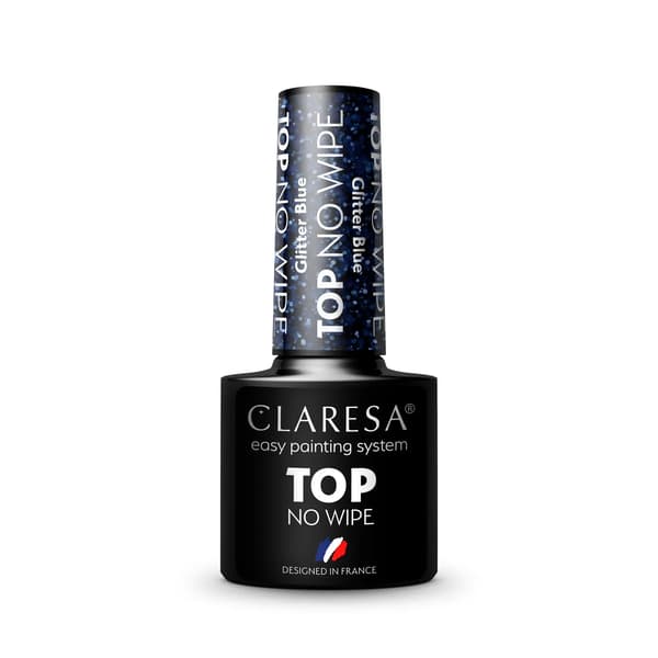 Claresa Top Hybrid Nail No Wipe Glitter Blue 5g