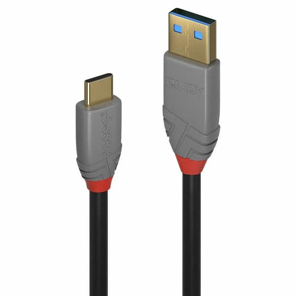 Lindy USB-A USB-kaapeli - USB-C 1,5 m harmaa (36912)