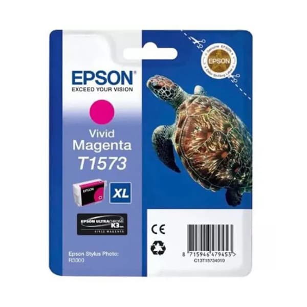 Epson T1573 - levende rød - original -