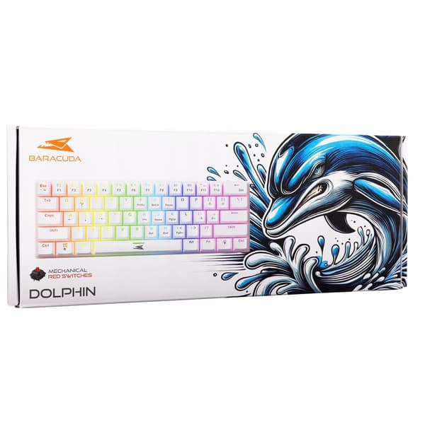 Baracuda BGK-03211 Dolphin Vit US röd switch