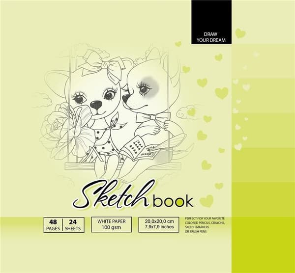 Skitsbog 200x200/48K 100g TW FRESH