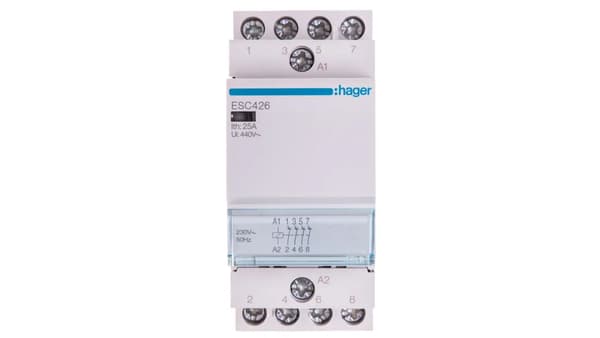 Hager Modul Kontaktor 25A 0Z 4R 230V AC (ESC426)