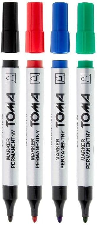Permanent marker straggly mix 4 farver TOMA
