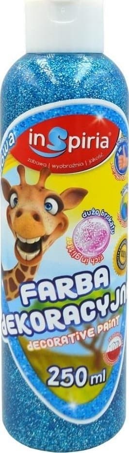 Dekorativ färg glitter blå 250ml