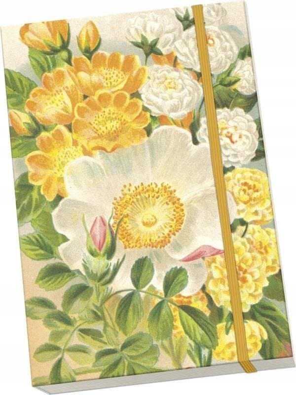 Dekorativ anteckningsbok A5 STNOTE 125 Gula rosor