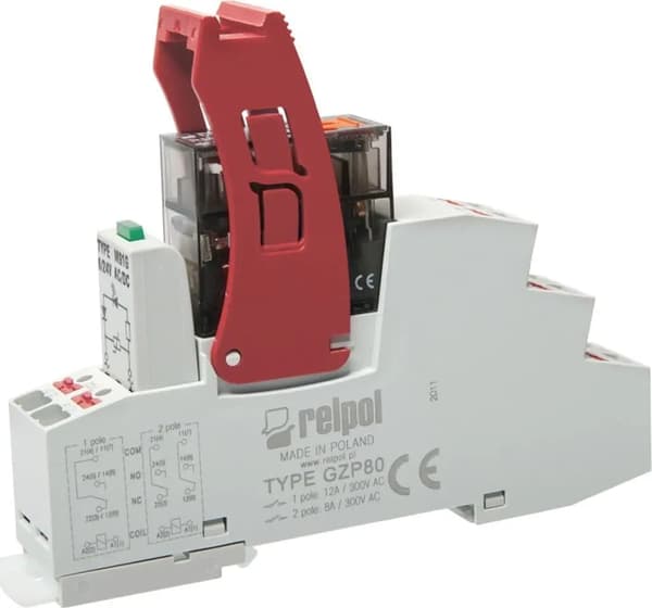 Relpol Push-in Interface Transmitter 2P 24VAC 8A AgNi PI84P-024AC-M91G-PS-2012 864846