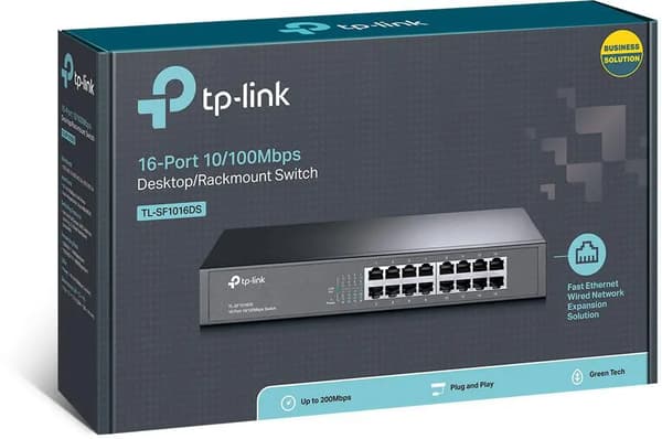 TP-Link TL-SF1016DS - switch - 16 porte - rackmonterbar