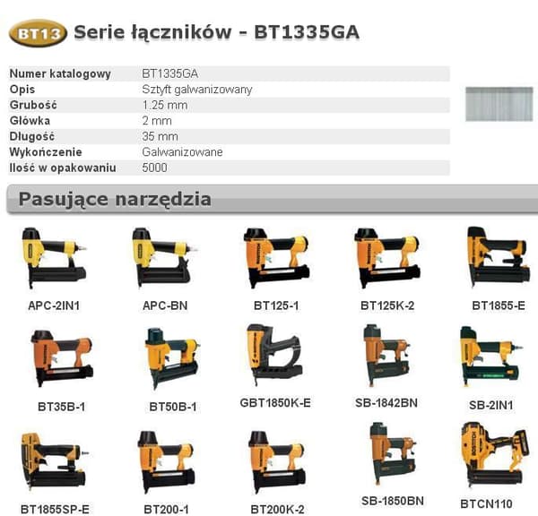 BOSTITCH STICKS BT13 35mm 5000 kpl