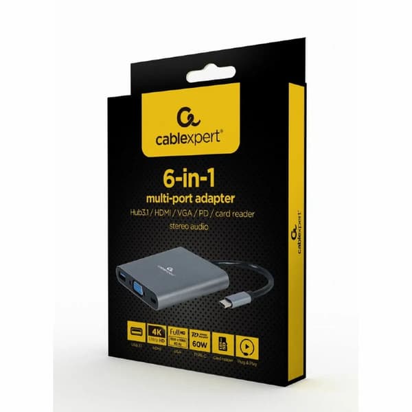 USB-hub GEMBIRD A-CM-COMBO6-01