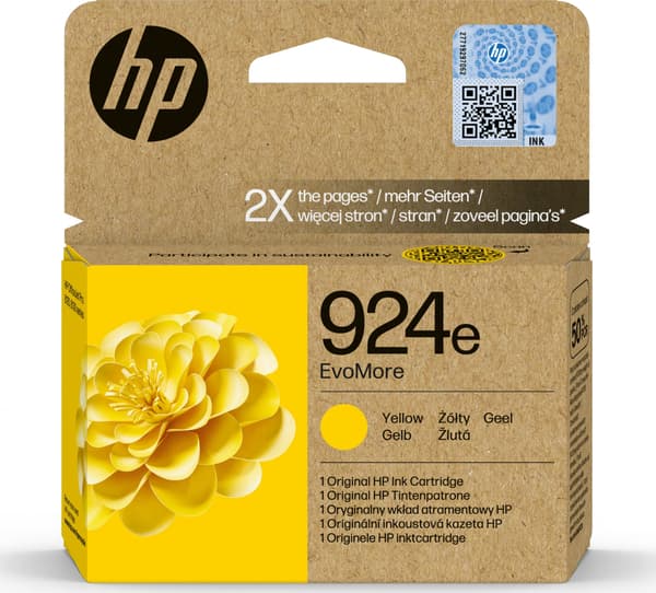 HP EvoMore 4K0U9NE blækpatron gul nr. 924e