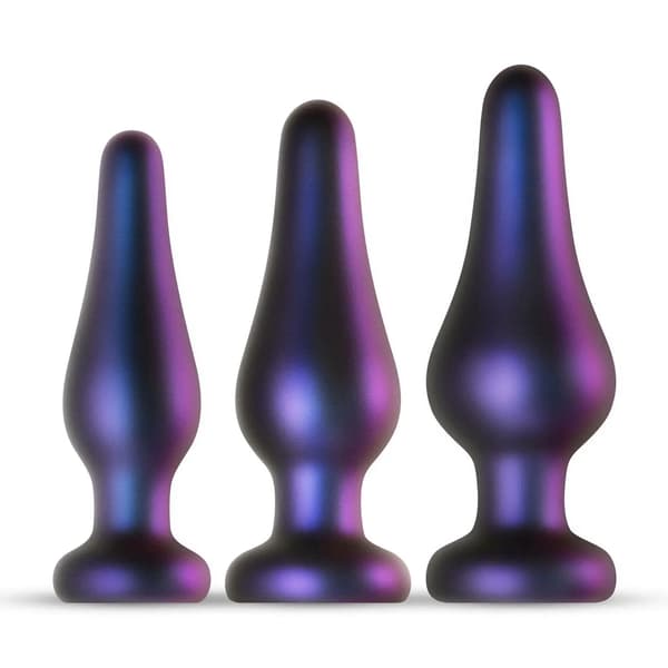 Erotiska analpluggar (set om 3) Hueman Lila Svart (3 st)