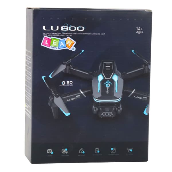 Kauko-ohjattava drone LU800 kamera LED-valot oranssi