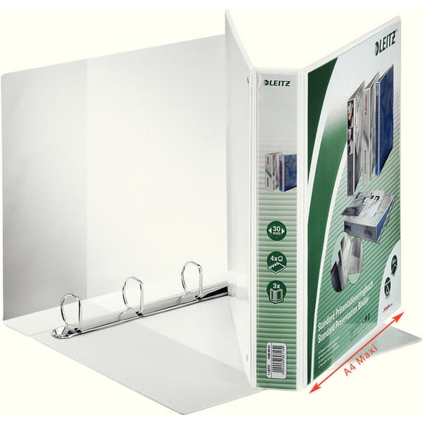 Pärm Leitz Standard 4-ring A4 50mm vit (sek4970187.)