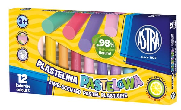 Plastelina do zapachu pastell 12 kolorów ASTRA