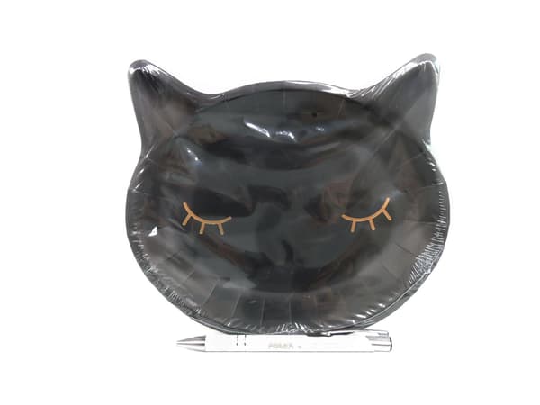 Party Deco Tallerkener Killing sort 22x20 cm 6 stk universal (41270)