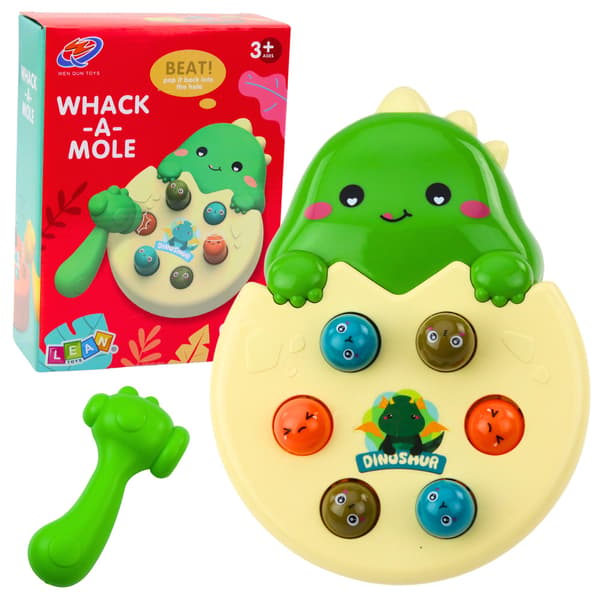 Mini Whack A Mole -dinosauruksenmunataitopeli, vihreä
