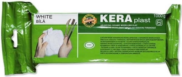 Vit självhärdande lera 1000g