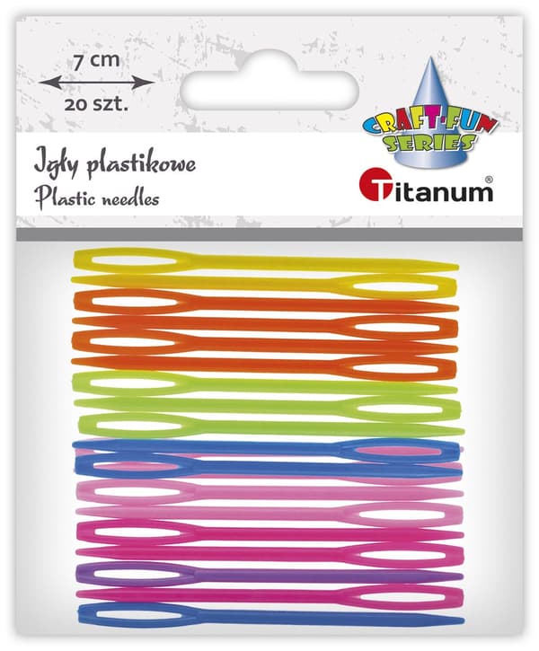Plastnålar 70 mm blandade färger 20 st