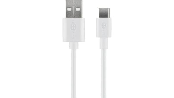 Kaapeli USB Goobay USB-C - USB-C 2 m Valkoinen (59130)