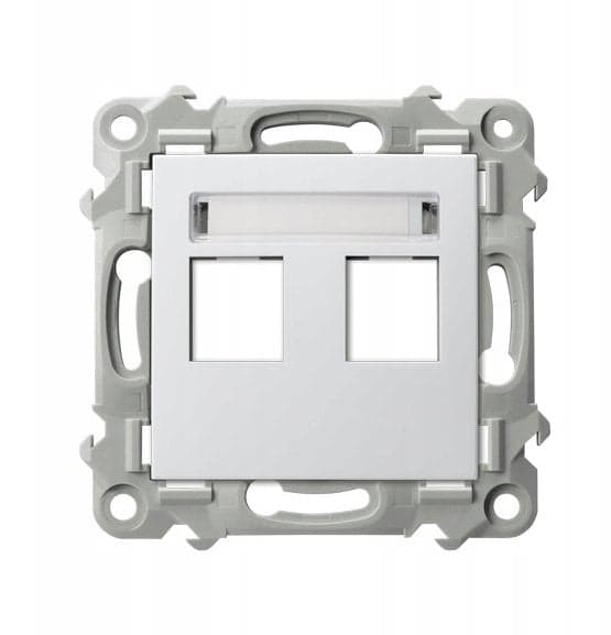 SAPPHIRE Dubbel Keystone Jack-hölje Rak Vit GPK-2z/P/00