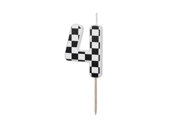 Syntymäpäiväkakun numero 4, 5,5 cm, lajitelma