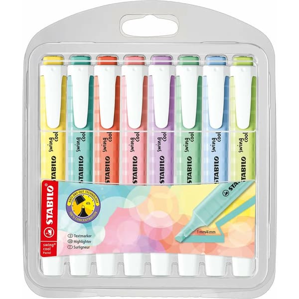 Overstregningstusch Stabilo swing cool Pastell Multifarvet