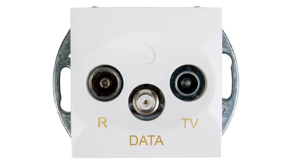 Kontakt-Simon Antennestik R-TV-DATA hvid (DAD.01/11)