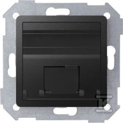 Simon 82 Enkelt RJ45 Computerstikdæksel Skrå Grafit 82578-38