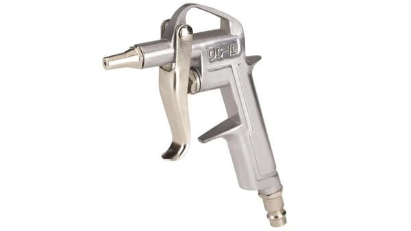 Blæsepistol, kort med nippel (sølv)